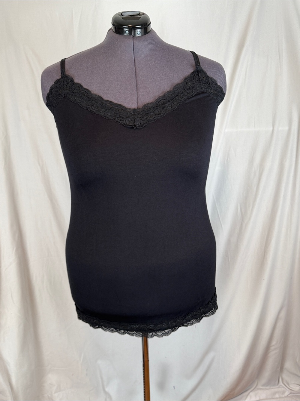 Women's Lane Bryant Essential Lace Cami Tank Top Black 18/20 NWT